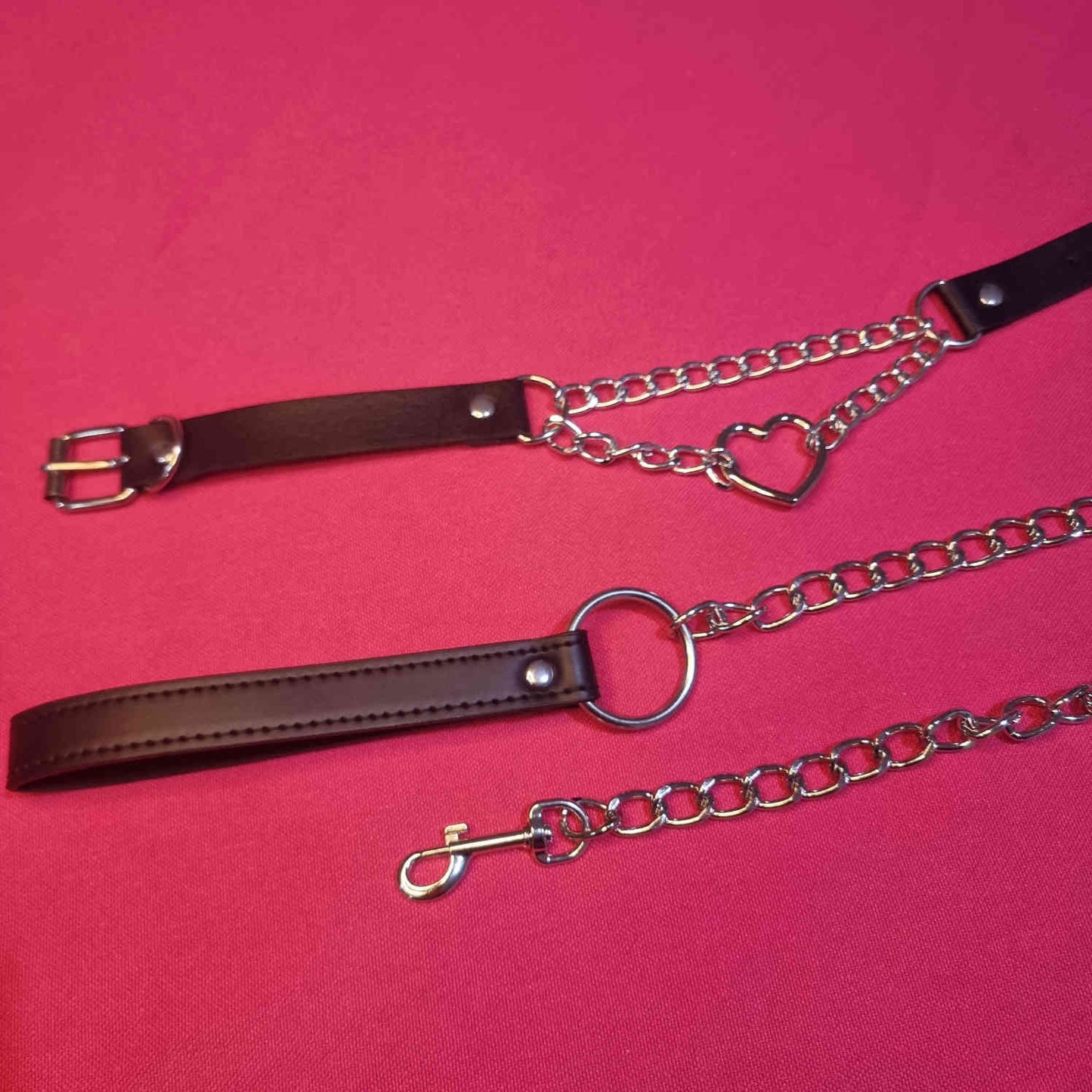 Choke Chain Collar and Leash ~ in Black – Your_ClayDaddy