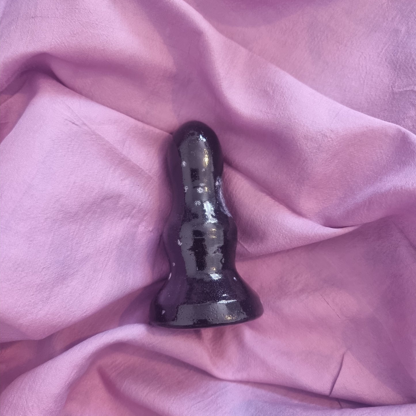 Ceramic Butt Plug in Midnight Blue and White Crystals ~ anal, dildo, sex toy, adult