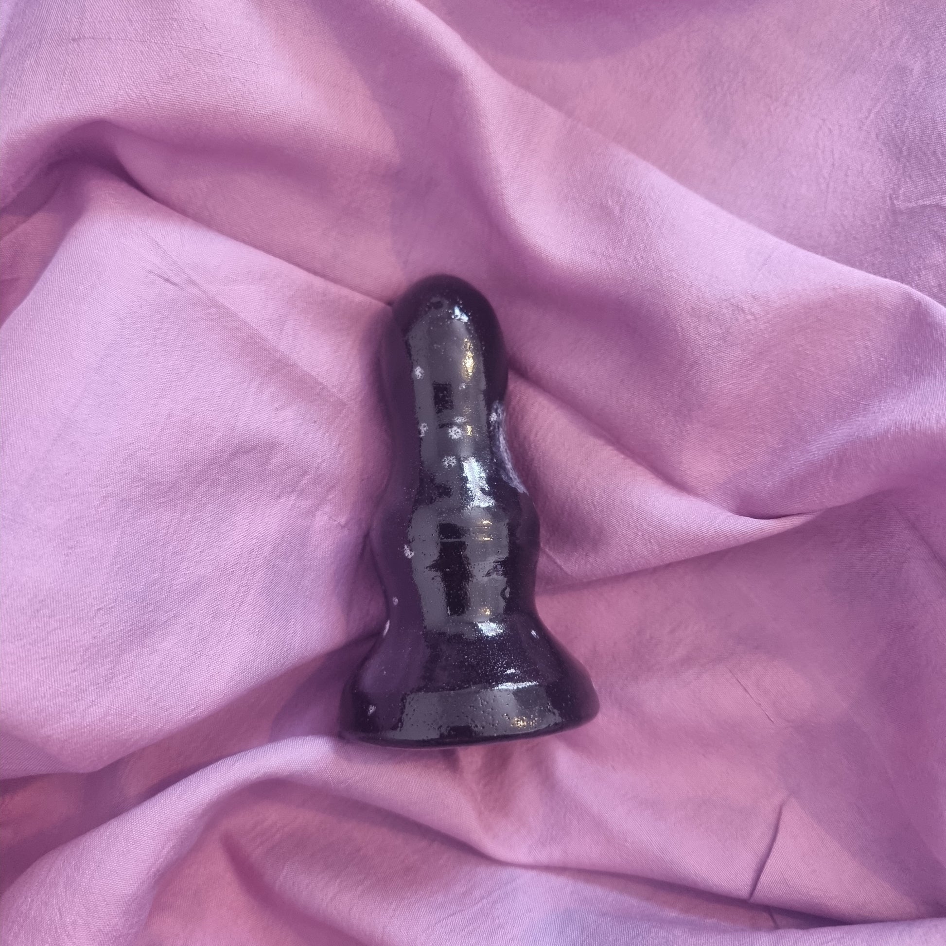 Ceramic Butt Plug in Midnight Blue and White Crystals ~ anal, dildo, sex toy, adult
