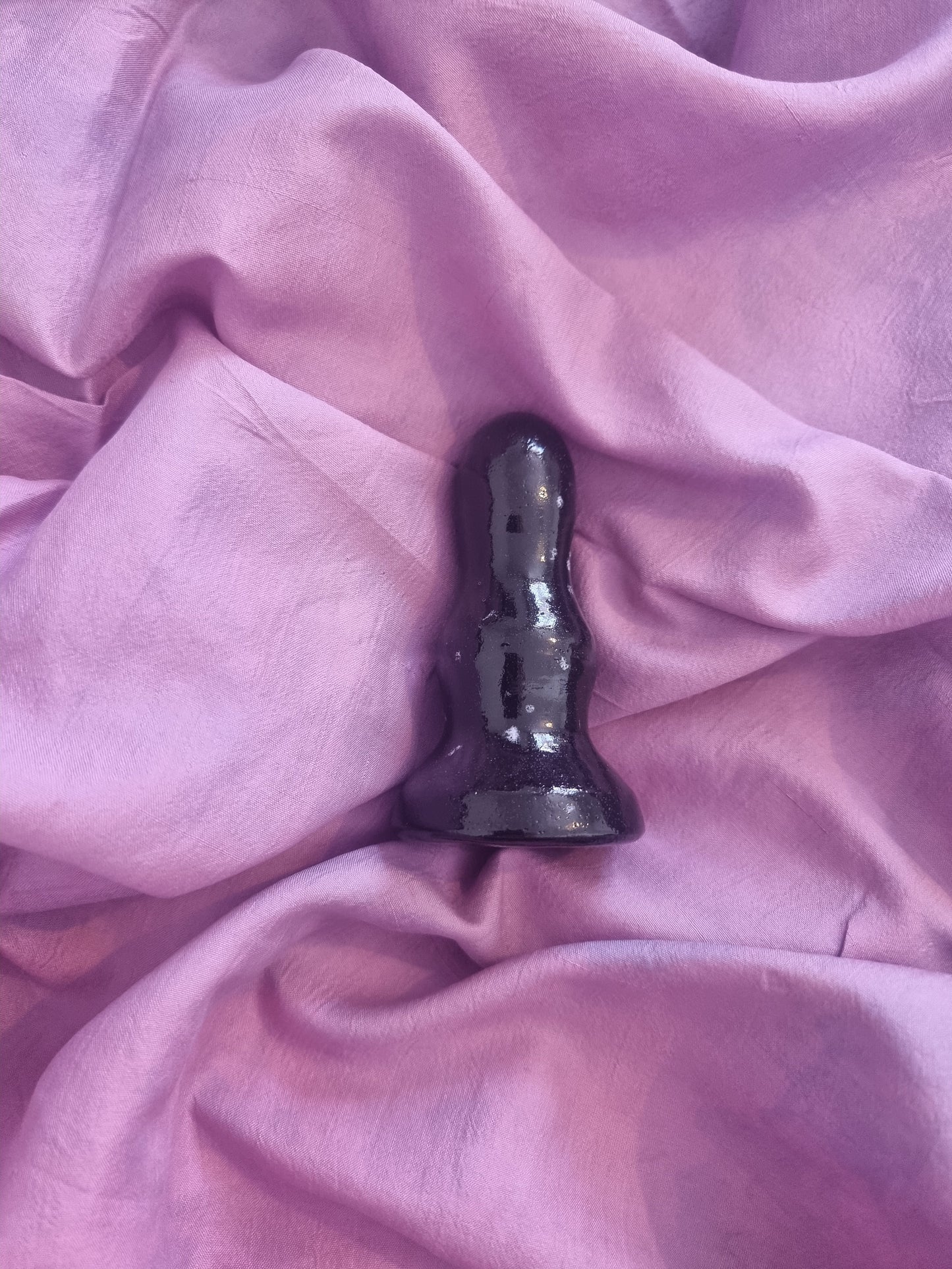 Ceramic Butt Plug in Midnight Blue and White Crystals ~ anal, dildo, sex toy, adult